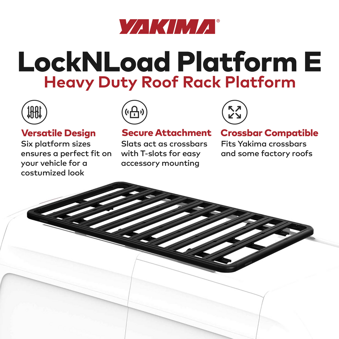 YAKIMA 84x49" 3 Bar System Heavy Duty Roof Rack Platform, Black (Open Box)