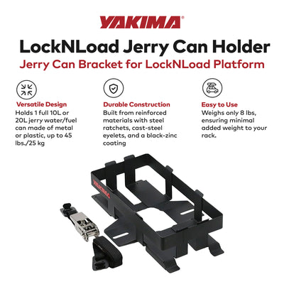 Yakima LockNLoad Platform Jerry Can Holder for Roof Rack Systems,Black(Open Box) - VMInnovations