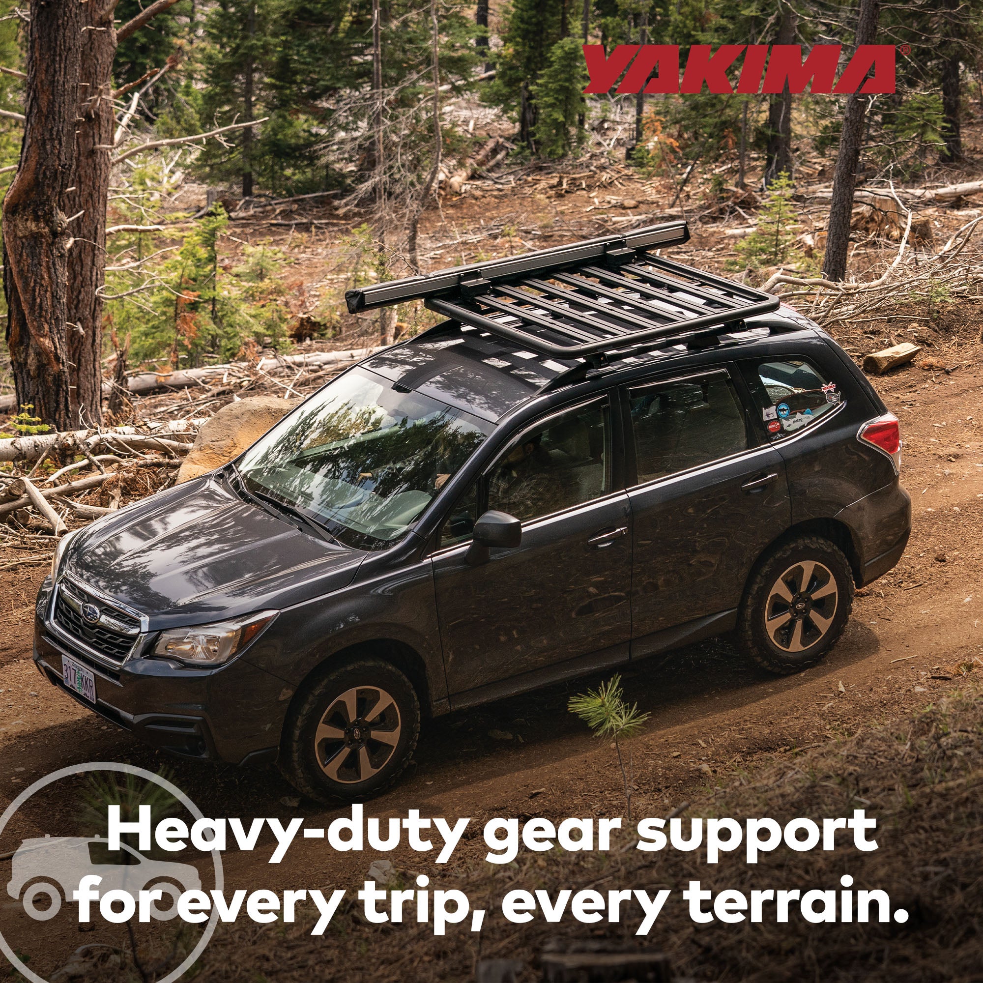 YAKIMA 84 by 54" LockNLoad 3 Bar System Heavy Duty Roof Rack Platform(Open Box) - VMInnovations