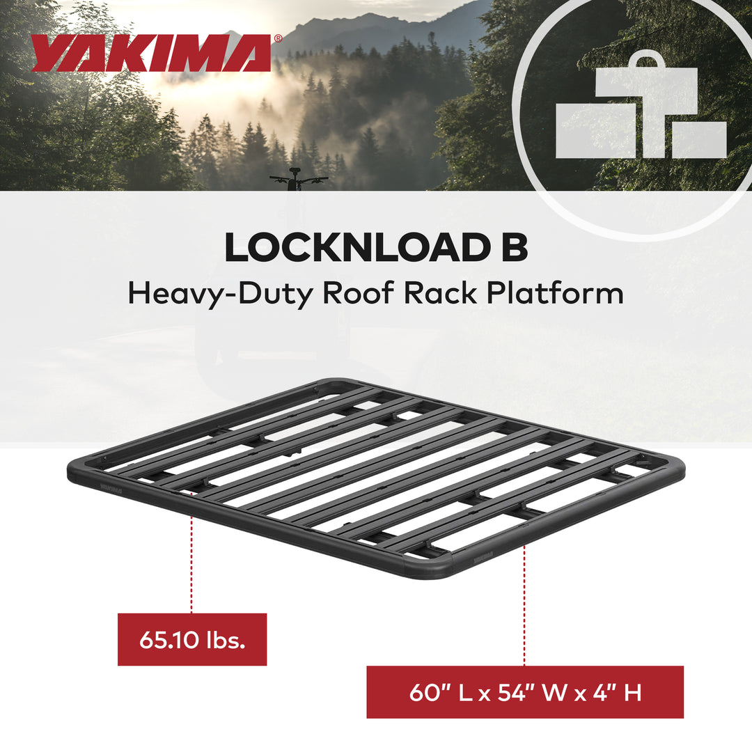 Yakima 60 by 54 Inch LockNLoad 3 Bar System Heavy Duty Roof Platform (Open Box)