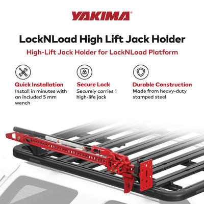 YAKIMA High Lift Jack Holder LockNLoad Roof Rack Platform Accessories, Black - VMInnovations