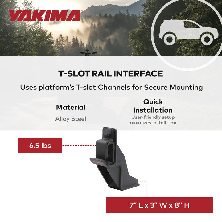 YAKIMA High Lift Jack Holder LockNLoad Roof Rack Platform Accessories, Black - VMInnovations