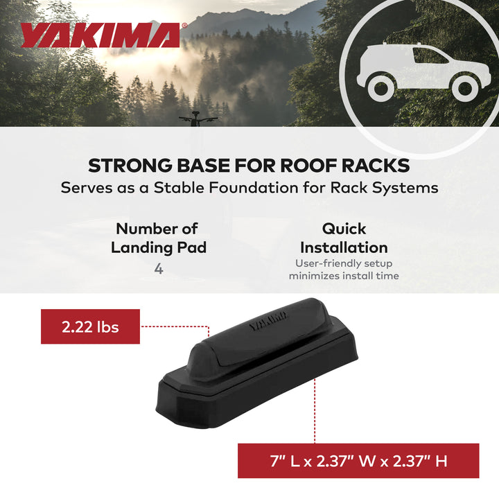 YAKIMA Pad Fixed Point Tower Installation for Naked Rooftops,4pc(Open Box)
