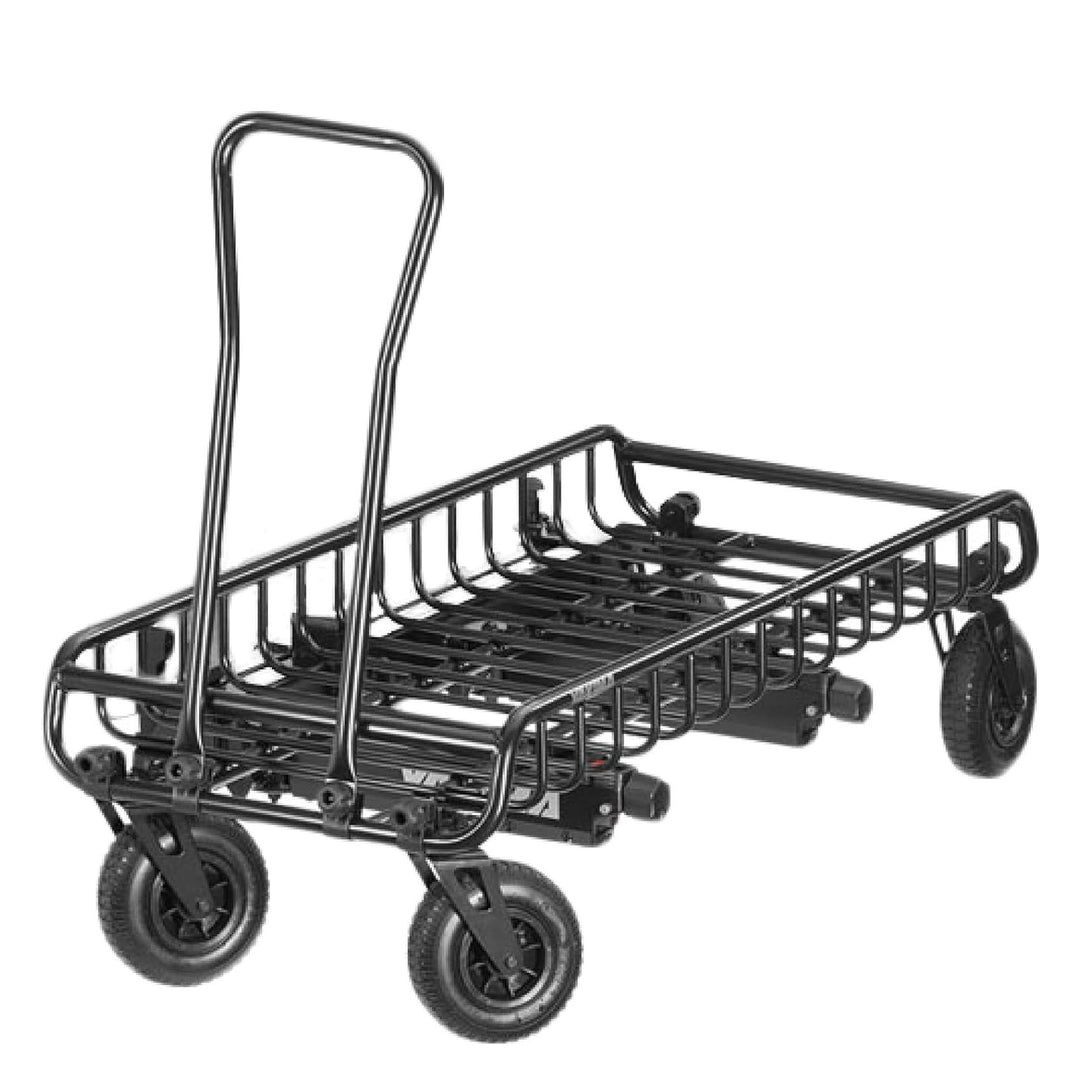 Yakima EXO WarriorWheels Sturdy Heavy Duty Aluminum Cargo Basket Cart Kit, Black