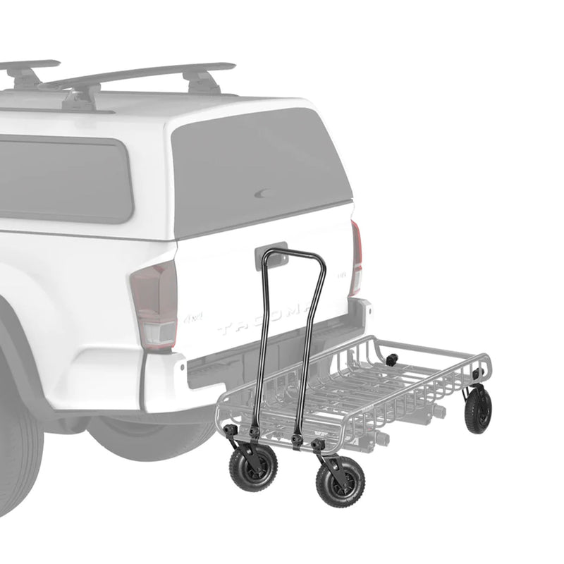Yakima EXO WarriorWheels Sturdy Heavy Duty Aluminum Cargo Basket Cart Kit, Black