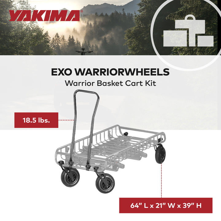 Yakima EXO Sturdy Heavy Duty Aluminum Cargo Basket Cart Kit, Black (Open Box) - VMInnovations