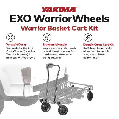 Yakima EXO Sturdy Heavy Duty Aluminum Cargo Basket Cart Kit, Black (Open Box)