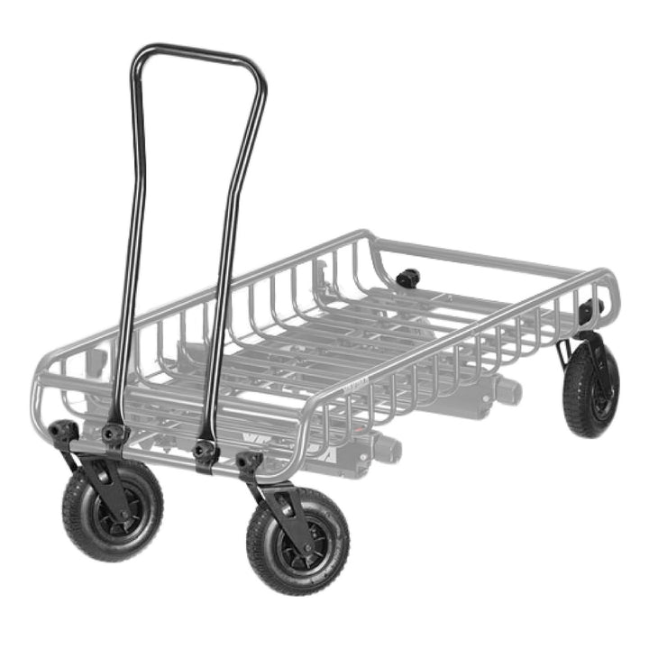 Yakima EXO WarriorWheels Sturdy Heavy Duty Aluminum Cargo Basket Cart Kit, Black