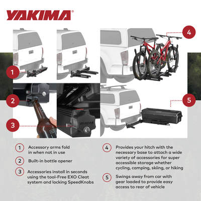 Yakima EXO SwingBase 2" Hitch Base Rack Storage System w"HitchLock, Black (Used) - VMInnovations