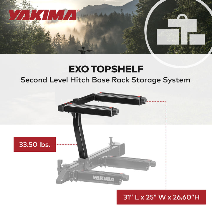 Yakima EXO TopShelf Hitch Bike Rack Storage System
