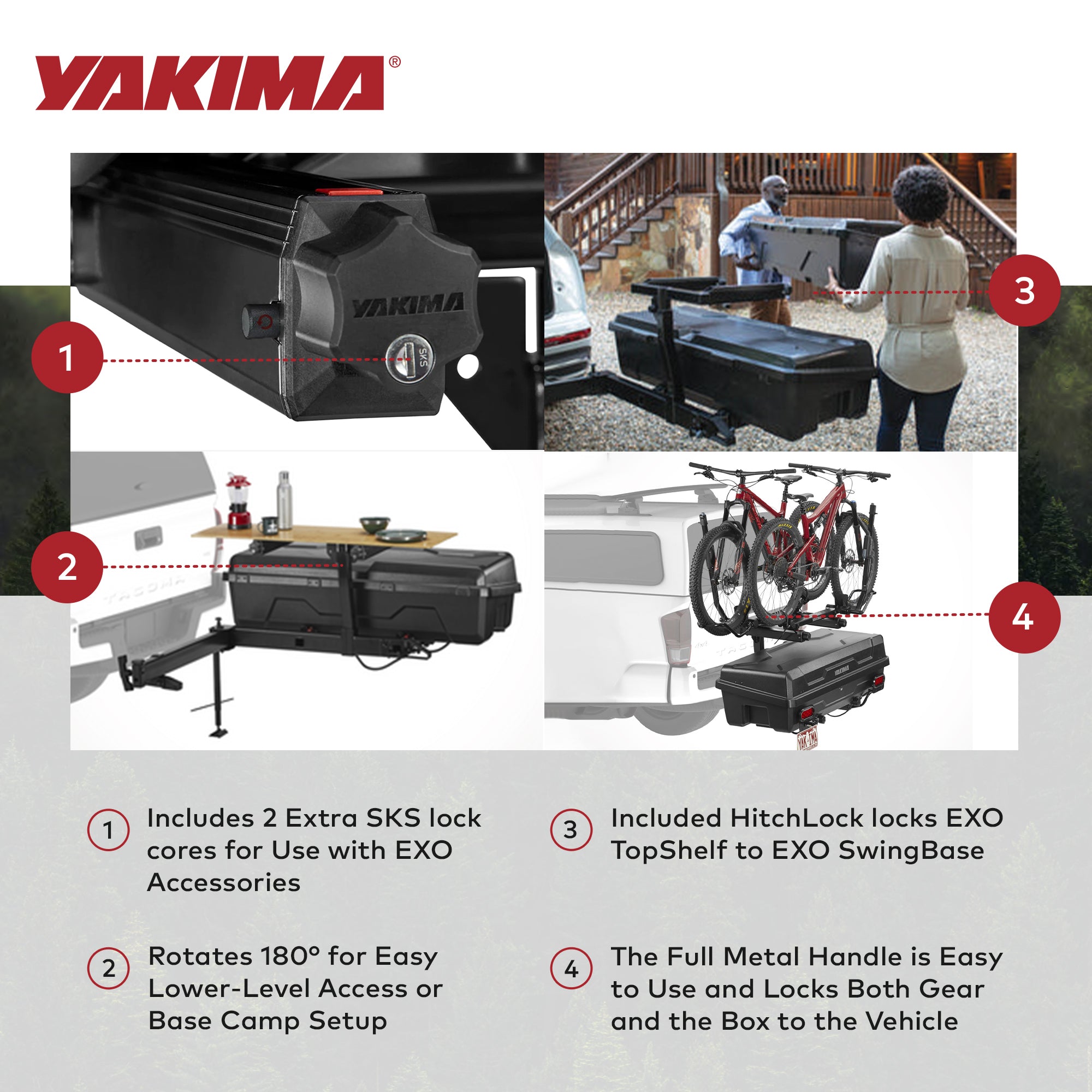 Yakima EXO TopShelf Hitch Bike Rack Storage System - VMInnovations