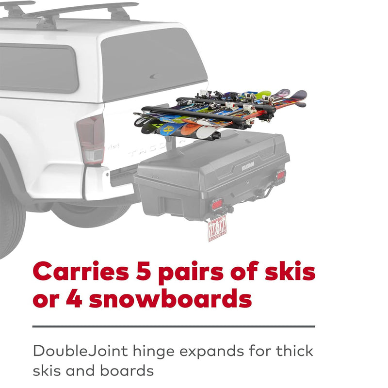 Yakima EXO SnowBank 5 Ski or 4 Snowboard Universal Travel Rack, Black (Open Box)