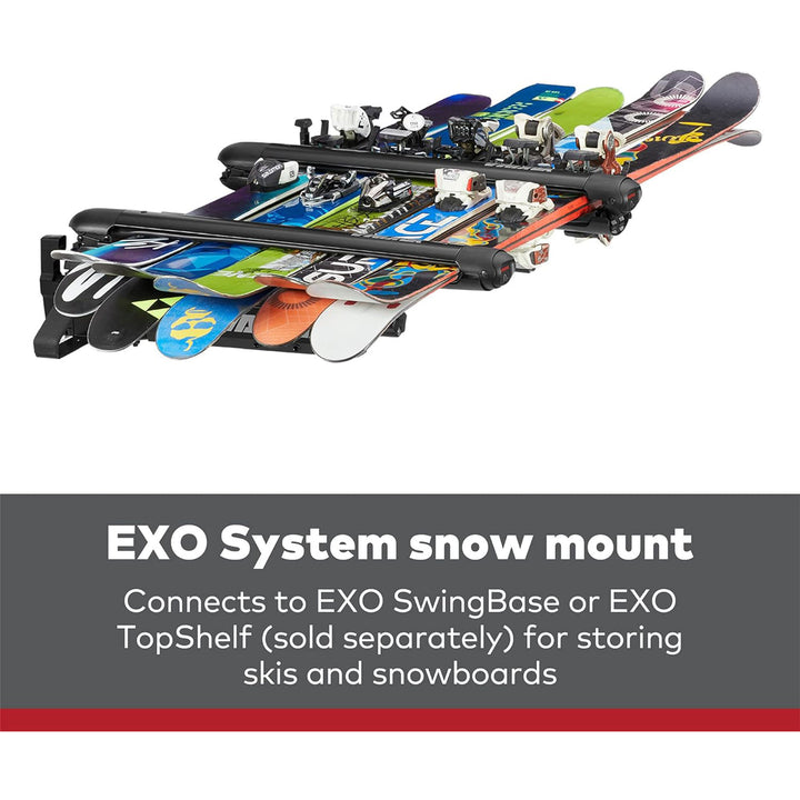 Yakima SnowBank 5 Ski or 4 Snowboard Universal Mount Roof Rack, Black (Used)