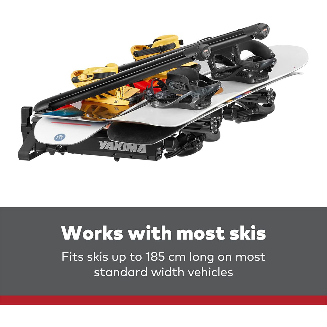 Yakima SnowBank 5 Ski or 4 Snowboard Universal Mount Roof Rack, Black (Used) - VMInnovations
