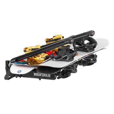 Yakima EXO SnowBank 5 Ski or 4 Snowboard Universal Mount Travel Roof Rack, Black - VMInnovations