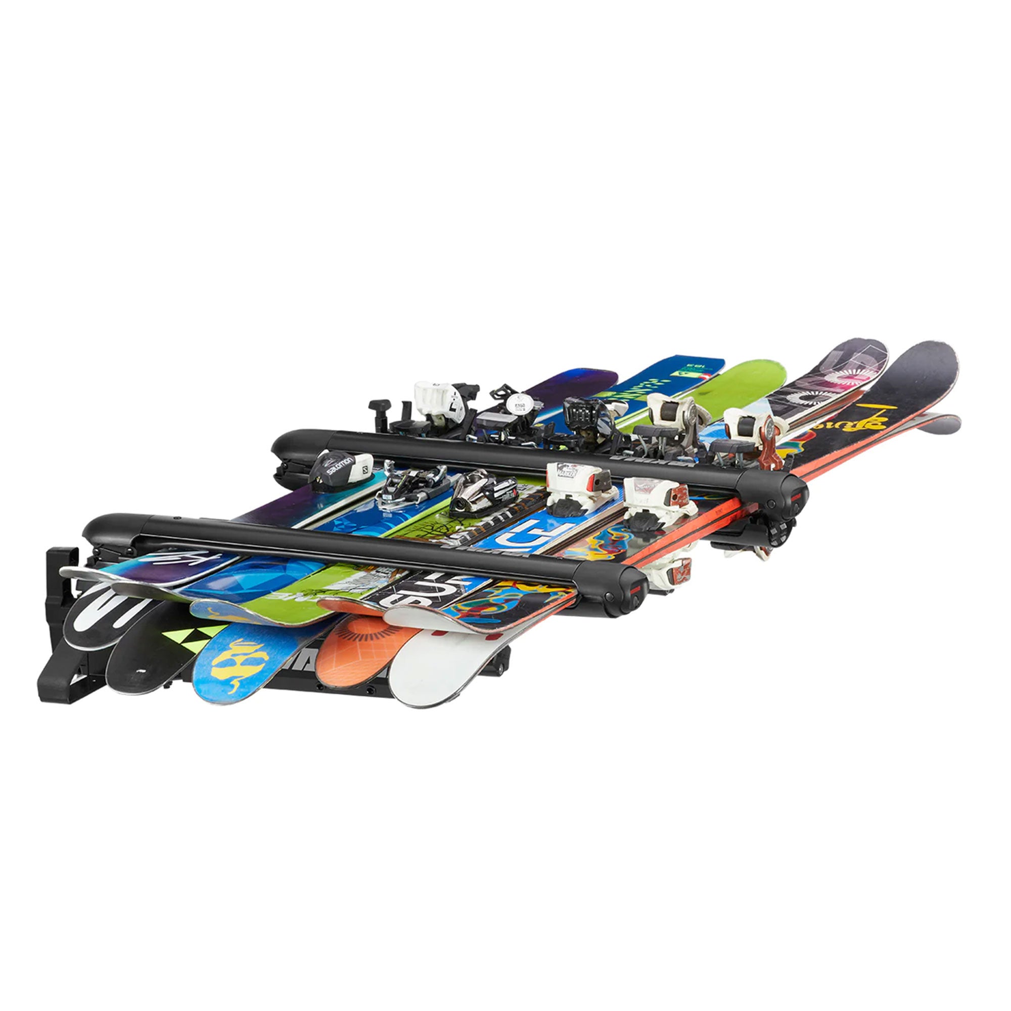 Yakima EXO SnowBank 5 Ski or 4 Snowboard Universal Mount Travel Roof Rack, Black - VMInnovations