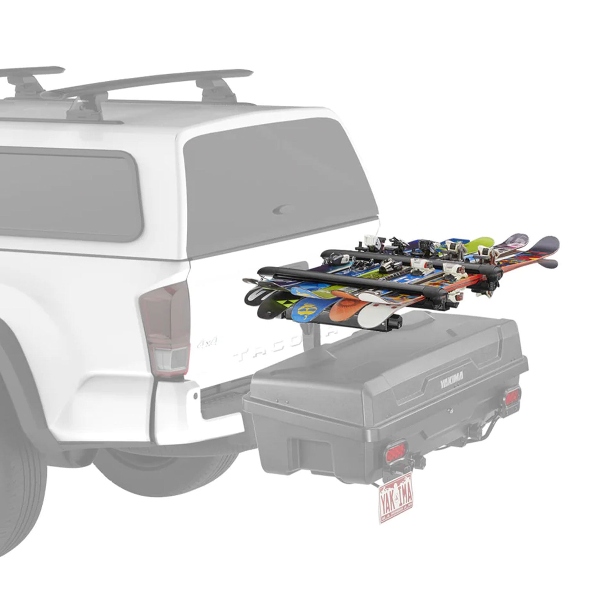 Yakima EXO SnowBank 5 Ski or 4 Snowboard Universal Mount Travel Roof Rack, Black - VMInnovations