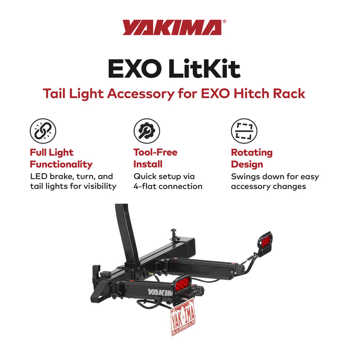 YAKIMA 5.4 lb EXO LitKit w/ Tail Lights Accessory for EXO Hitch System(Open Box)