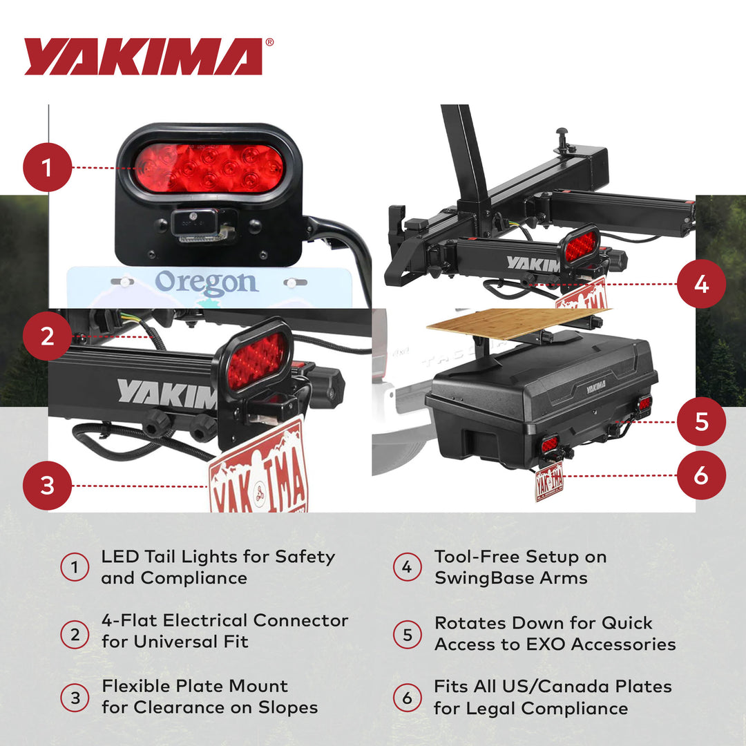 YAKIMA 5.4 lb EXO LitKit w/ Tail Lights Accessory for EXO Hitch System(Open Box)