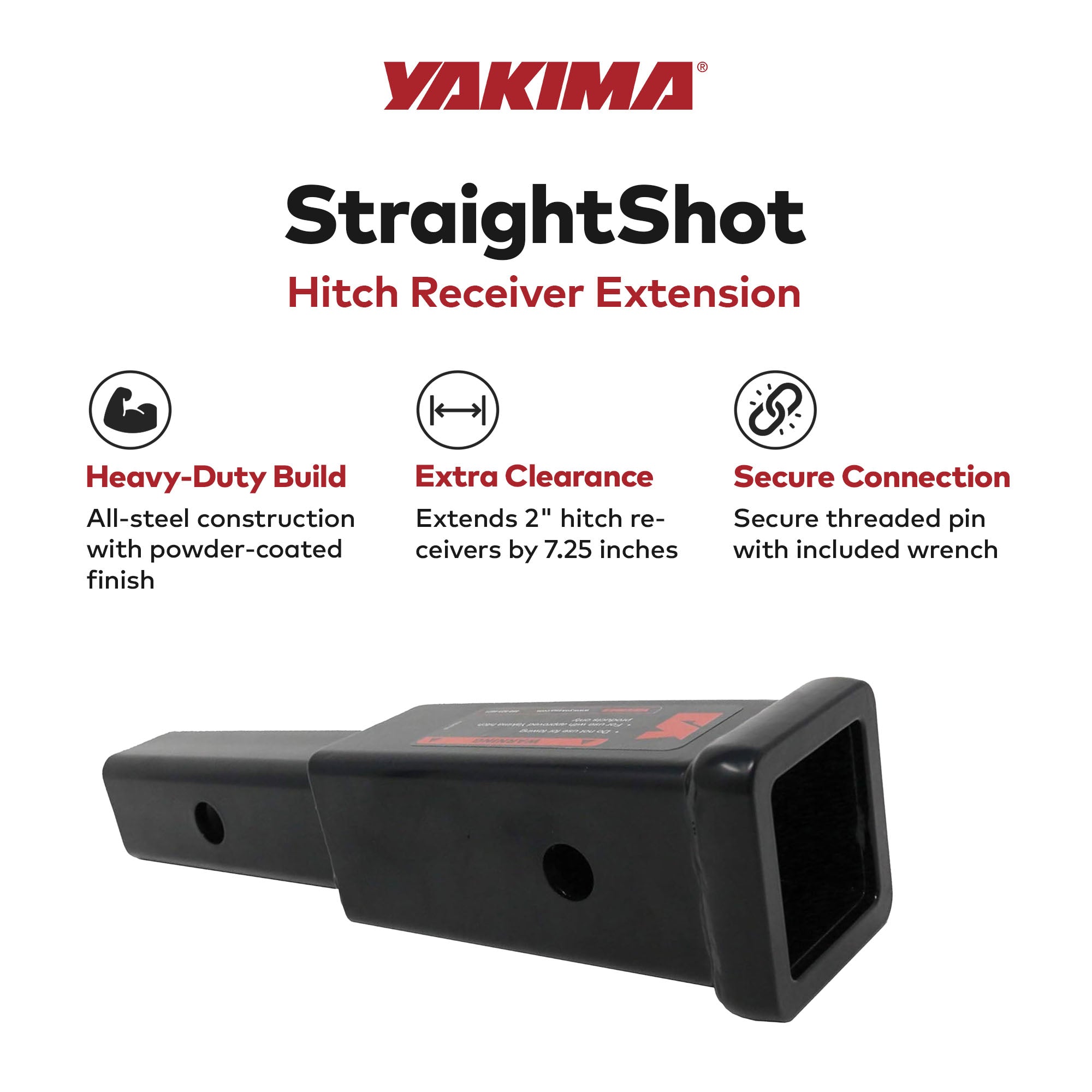 Yakima StraightShot with Powder Coated Finish Type and Steel Construction, Black - VMInnovations