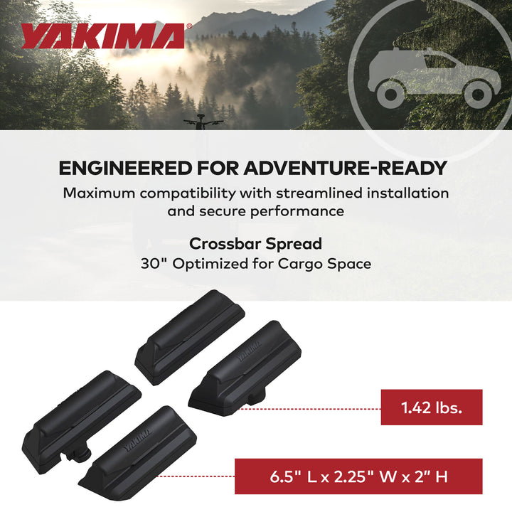 YAKIMA Landing Pad 27 Fixed Point Tower Installation for Flush Rail Rooftops - VMInnovations