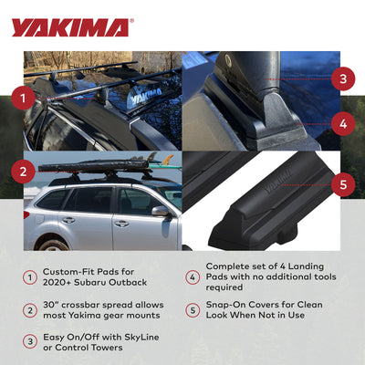 YAKIMA 27 Fixed Point Tower Installation for Flush Rail Rooftops (Open Box)