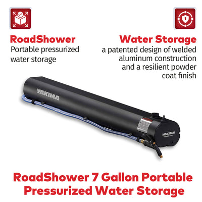 YAKIMA RoadShower Medium 7 Gallon Pressurized Water Storage, Black (Open Box)