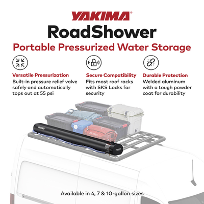 YAKIMA Medium 7 Gallon Portable Pressurized Water Storage, Black (For Parts) - VMInnovations