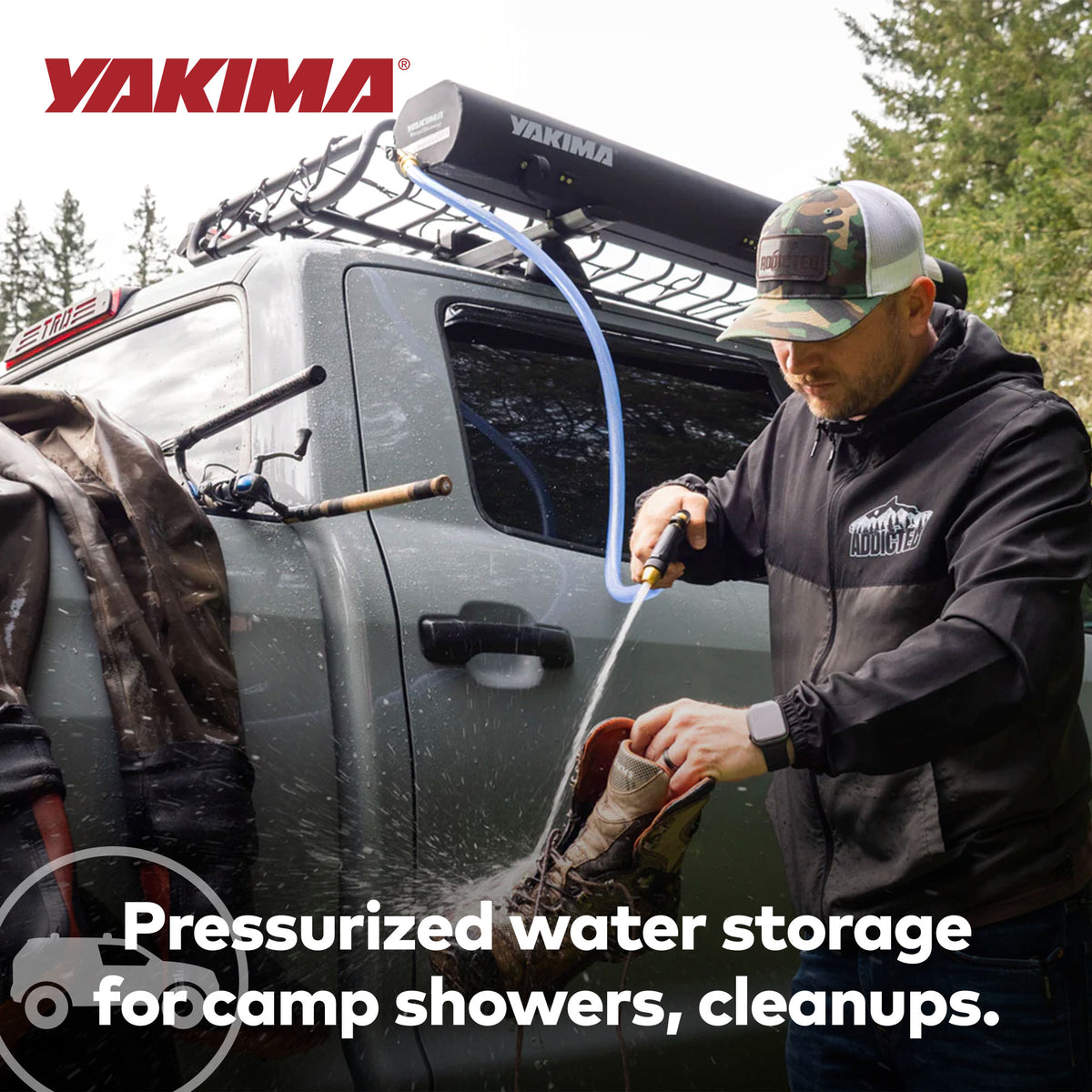 YAKIMA RoadShower 4 Gallon Portable Pressurized Water Storage, Black (Open Box)