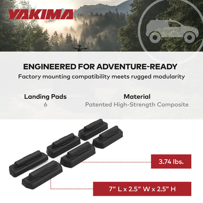 YAKIMA Landing Pad 30 Fixed Point Tower Compatible w/2010+ Lexus GX, Set of 6 - VMInnovations