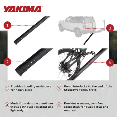 YAKIMA RampUp Bicycle Loading Ramp, Aluminum Bike Rack Hitch Mount (Open Box)