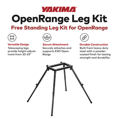 Yakima EXO OpenRange Steel Leg Kit Free Standing 20-30" Adjustable Support Stand - VMInnovations