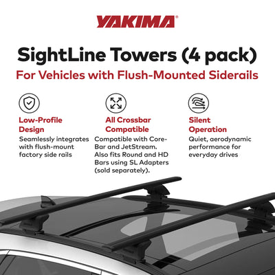 Yakima SightLine Roof Rack Tower For Vehicles w/ Flush-Mounted Side Rails (Used)