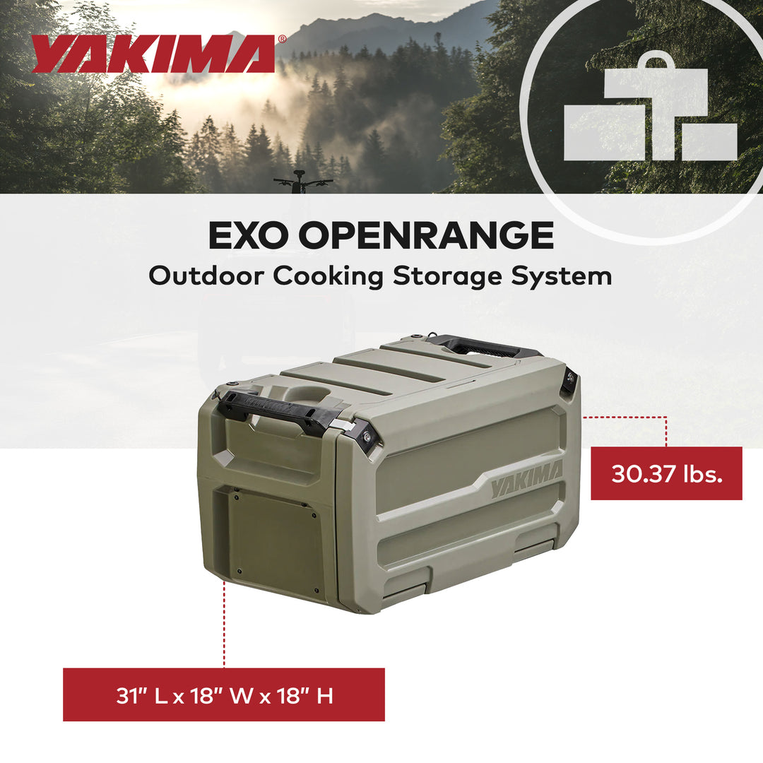 Yakima EXO OpenRange Outdoor Camp Kitchen Station Cooking Storage System, Gray - VMInnovations