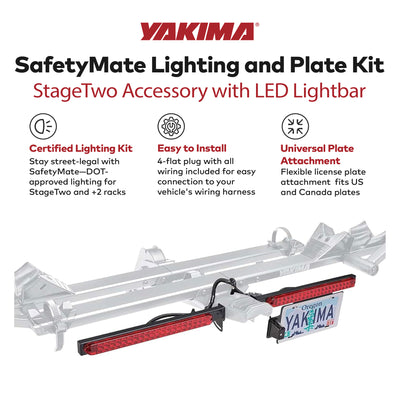 Yakima Lighting & Plate Kit StageTwo Accessory w/LED Lightbar (Open Box) - VMInnovations