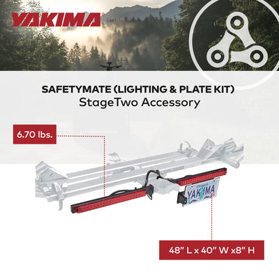 Yakima Lighting & Plate Kit StageTwo Accessory w/LED Lightbar (Open Box) - VMInnovations