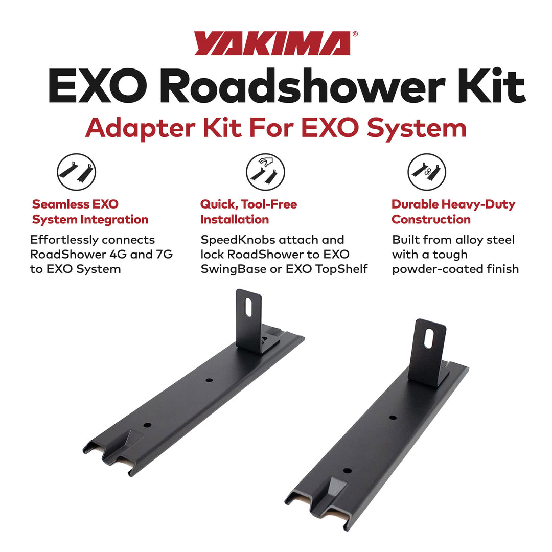 YAKIMA EXO Modern RoadShower Alloy Steel Powder Coated Finish Adaptor Kit, Black