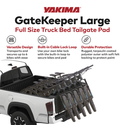 Yakima Full Size Truck Bed Large Polyester Tailgate Bike Pad, Black (Used) - VMInnovations