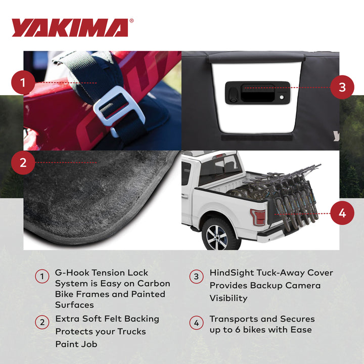 Yakima Full Size Truck Bed Large Polyester Tailgate Bike Pad, Black(Open Box)