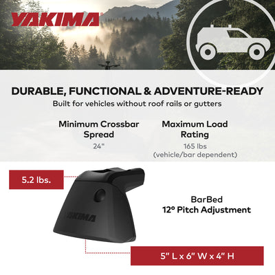 YAKIMA Adjustable Rack Towers for Vehicles with Naked Roof, Set of 4 (Open Box) - VMInnovations
