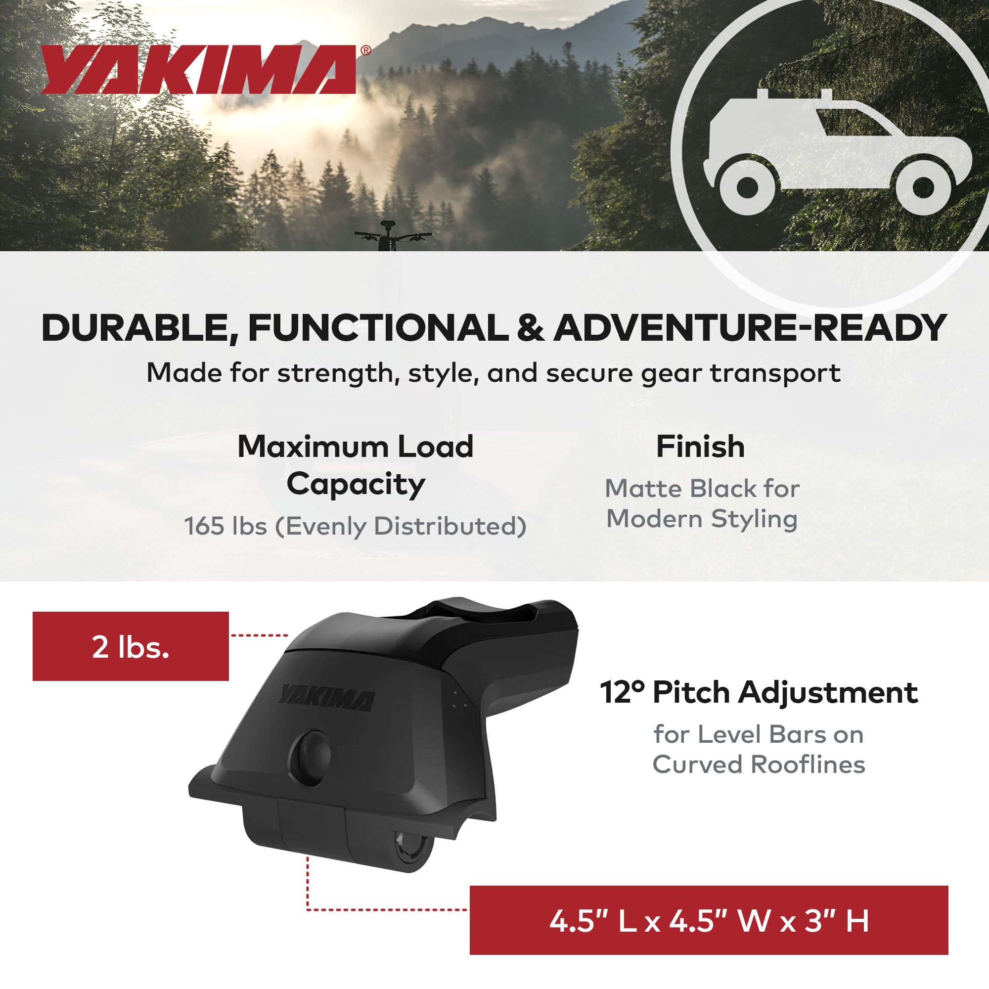 SkyLine Towers Roof Cargo for Vehicles w/ Fixed Points (Set of 4) (Open Box)