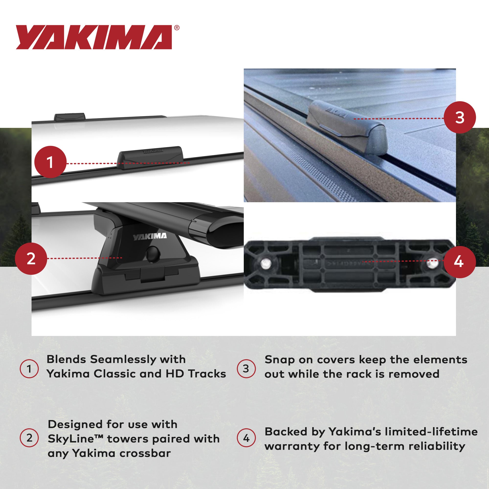 YAKIMA Landing Pad 26 220 Pound Capacity Fixed Point Tower Installation, Black - VMInnovations