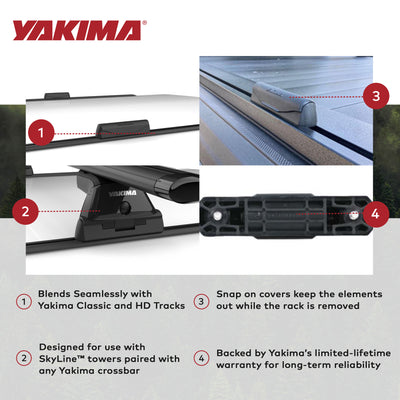 YAKIMA Landing Pad 26 220 Pound Capacity Fixed Point Tower Installation, Black - VMInnovations