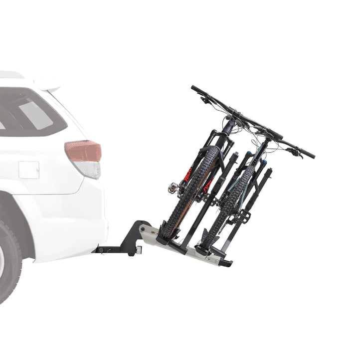 Yakima 2" Premium 4 Bike Tiered Adjustable Tray Hitch Bike Rack, Vapor(Open Box)