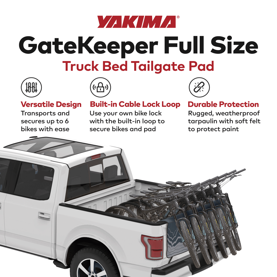 Yakima GateKeeper Full Size Truck Bed Large Tailgate Bike Pad, Blue (Used)