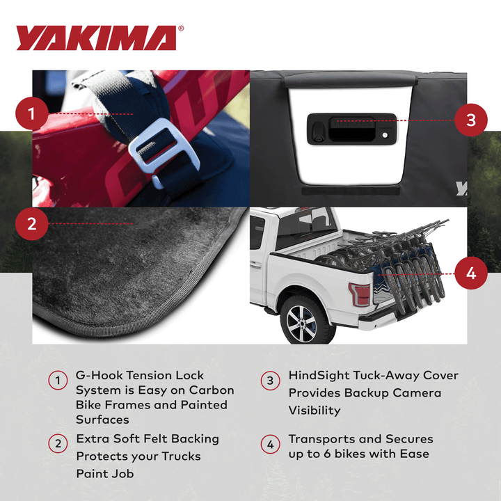 Yakima GateKeeper Full Size Truck Bed Large Tailgate Bike Pad, Blue (Used)