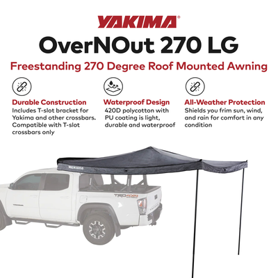 Yakima MajorShady 270 LH Vehicle Roof Mounted Awning Rugged Vinyl Travel Cover - VMInnovations