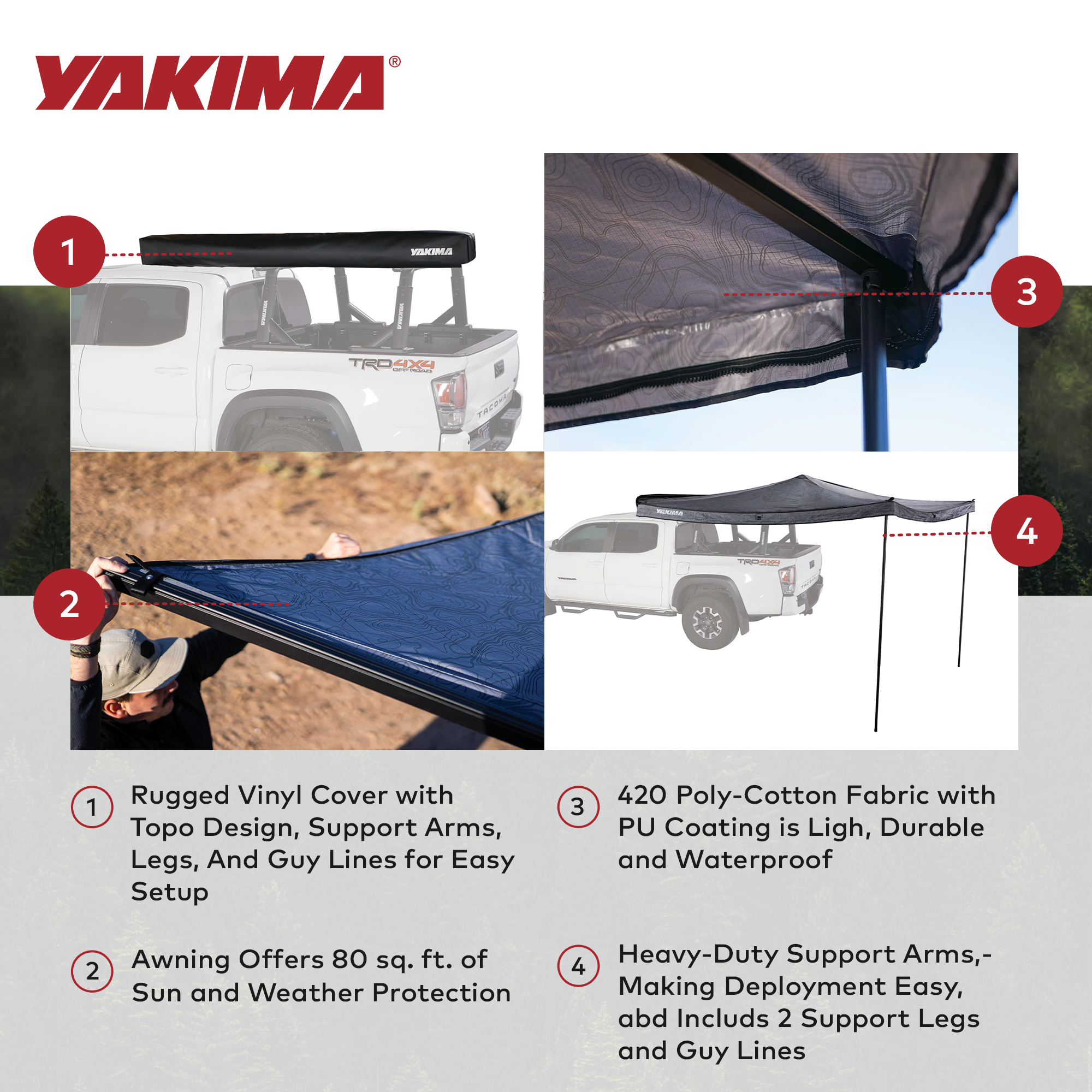 Yakima 270 LH Vehicle Roof Mounted Awning Rugged Vinyl Travel Cover (Used) - VMInnovations