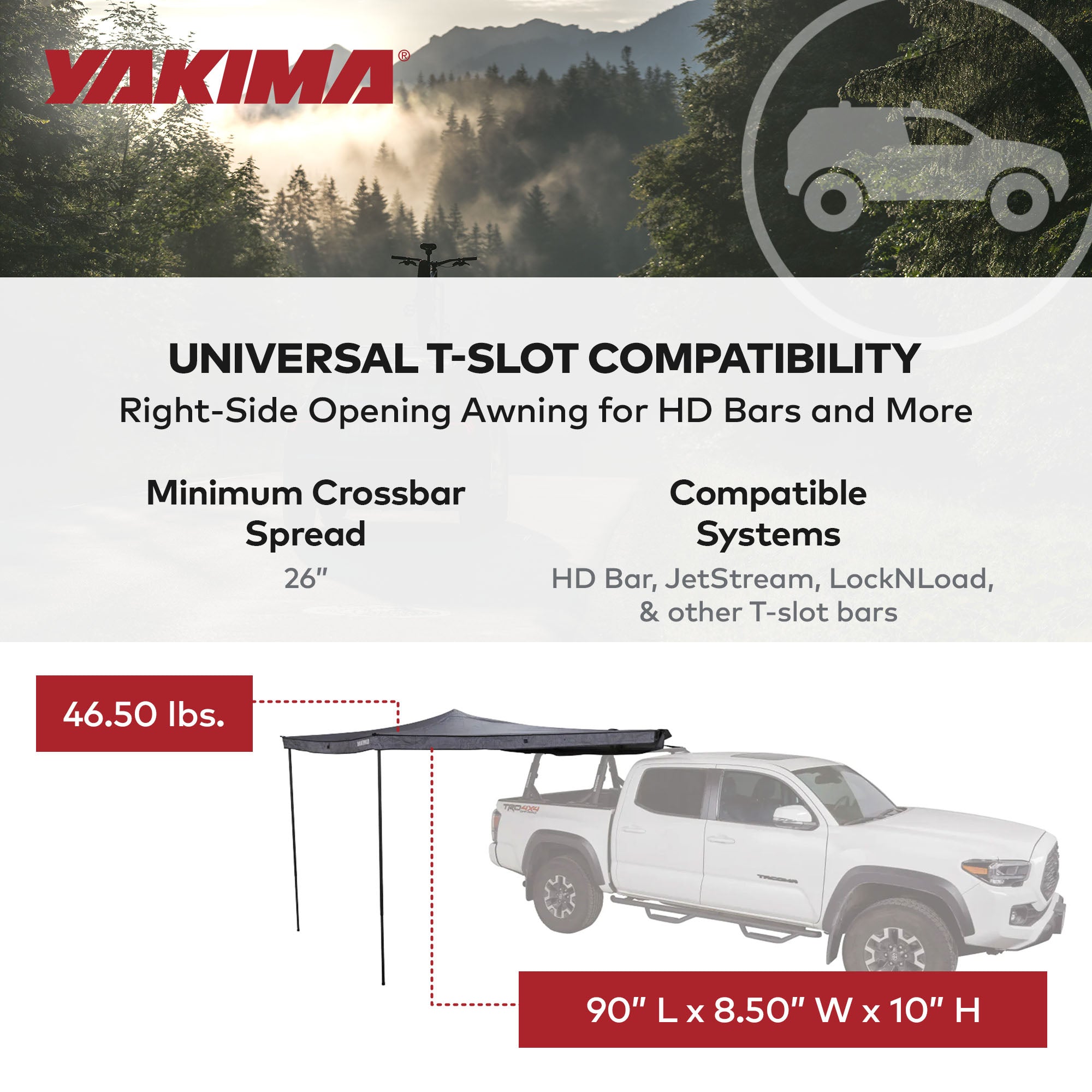 Yakima MajorShady 270RH Vehicle Roof Mounted Awning Rugged Vinyl Cover(Open Box) - VMInnovations