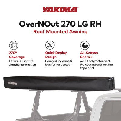 Yakima MajorShady 270RH Vehicle Roof Mounted Awning Rugged Vinyl Cover(Open Box) - VMInnovations
